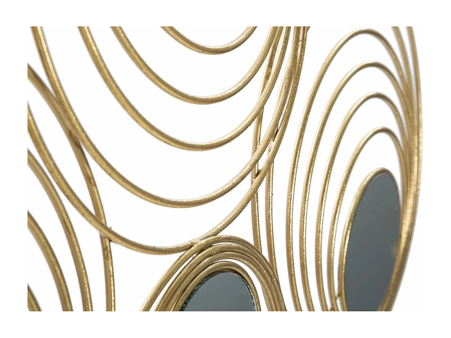 Pannello decorativo 3D in metallo dorato e specchi cm 90x2,5x45