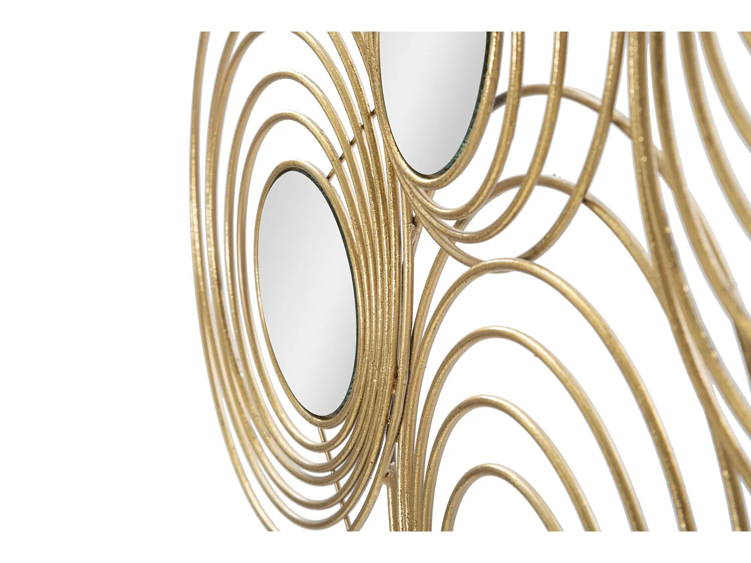 Pannello decorativo 3D in metallo dorato e specchi cm 90x2,5x45