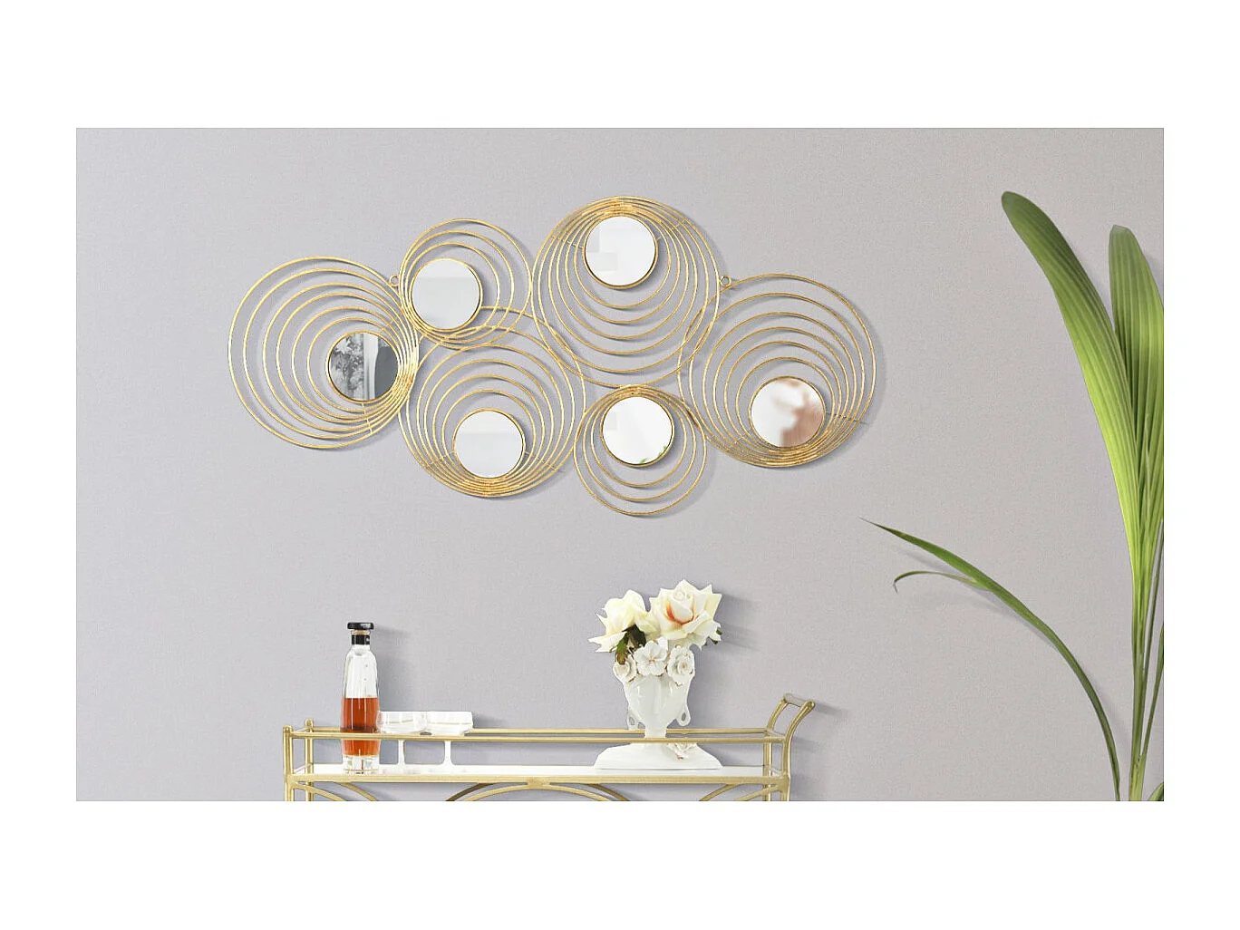 Décoration Murale en Métal "Rays" 90cm Or