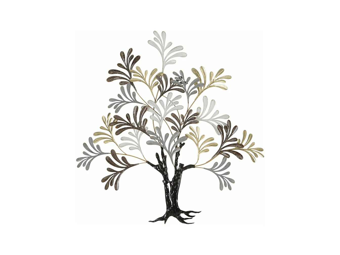 Panneau décoratif 3D en métal arbre lixy - Panneau Mural avec Arbre Stylisé - 97,2x8,9x100,3 cm