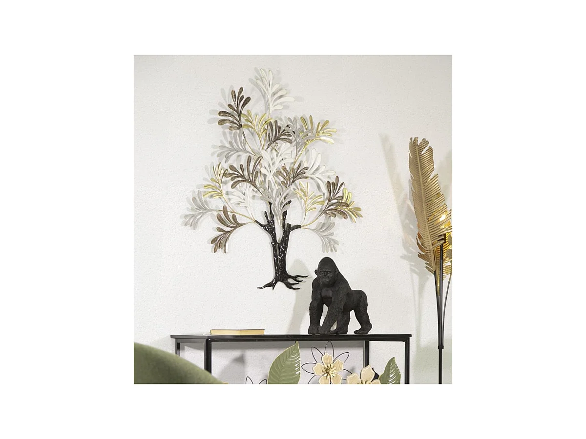 Lixy Tree Jernpanel – 3D Vægkunst med Stiliseret, Flerfarvet Træ, 97,2 x 100,3 cm – Style Glam