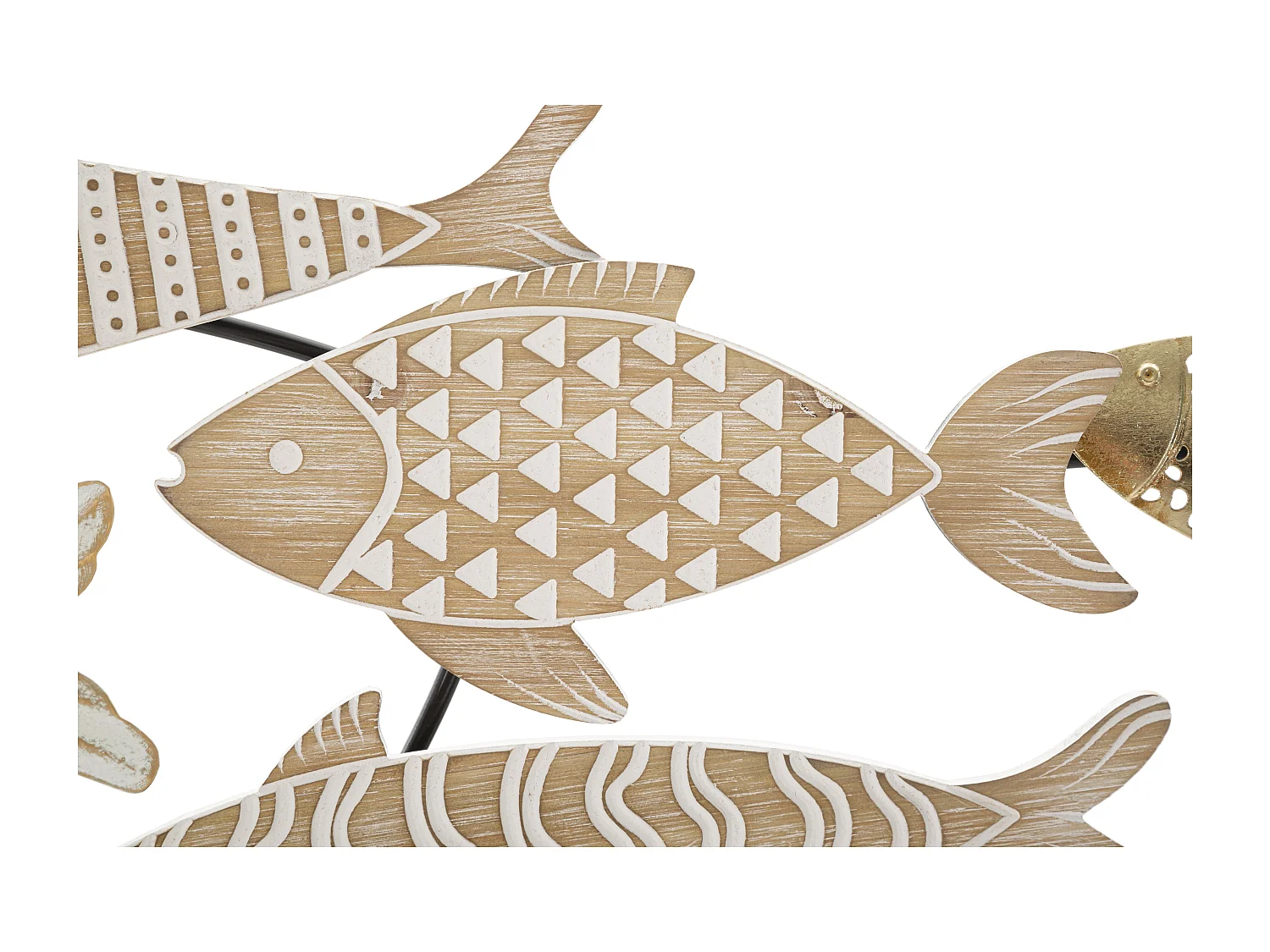 Décoration Murale en Métal "Fishy" 118cm Multicolore