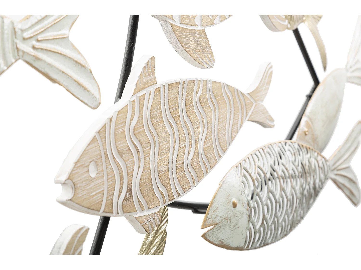 Décoration Murale en Métal "Fishy" 118cm Multicolore