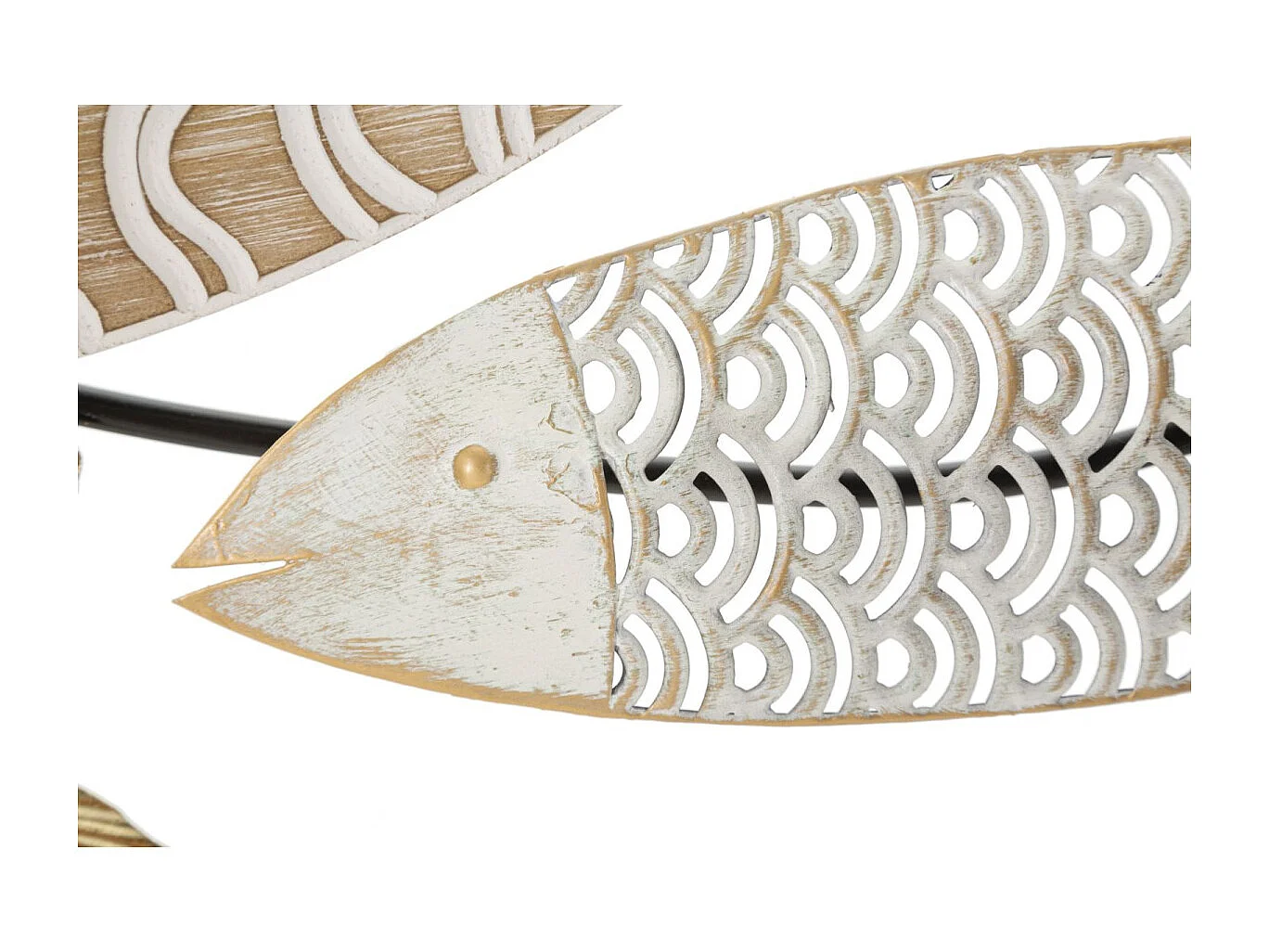 Décoration Murale en Métal "Fishy" 118cm Multicolore