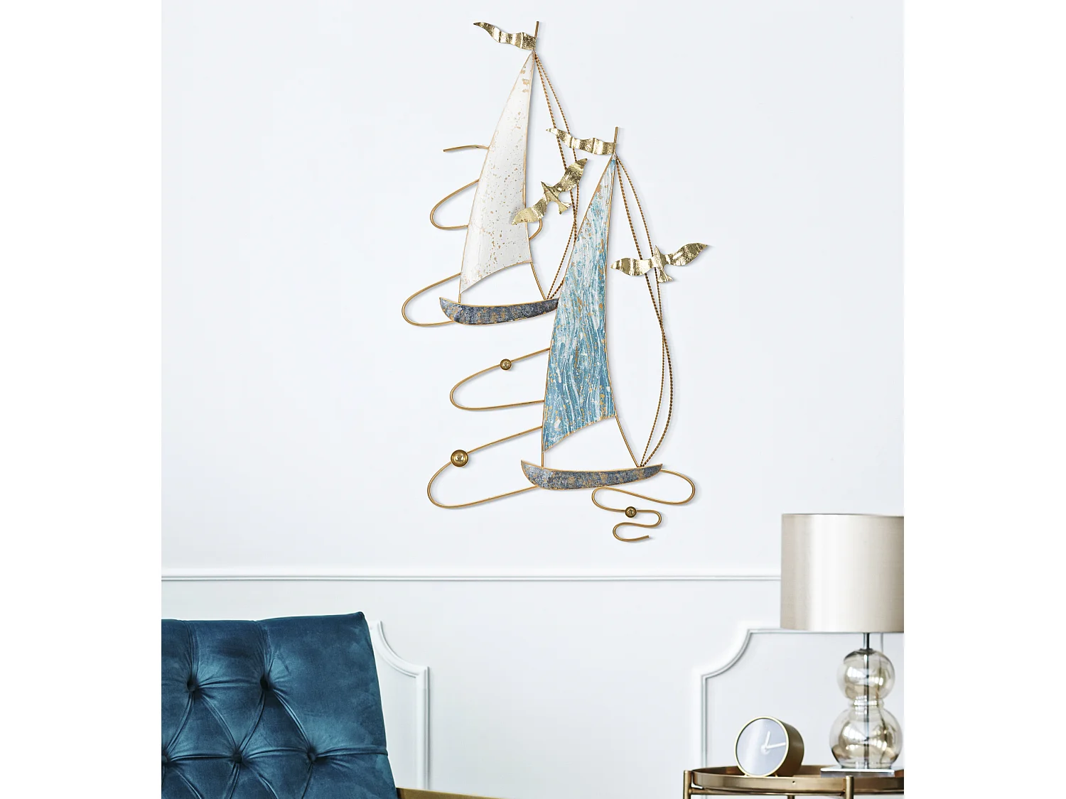 Décoration Murale en Métal "Vela Color" 87cm Multicolore