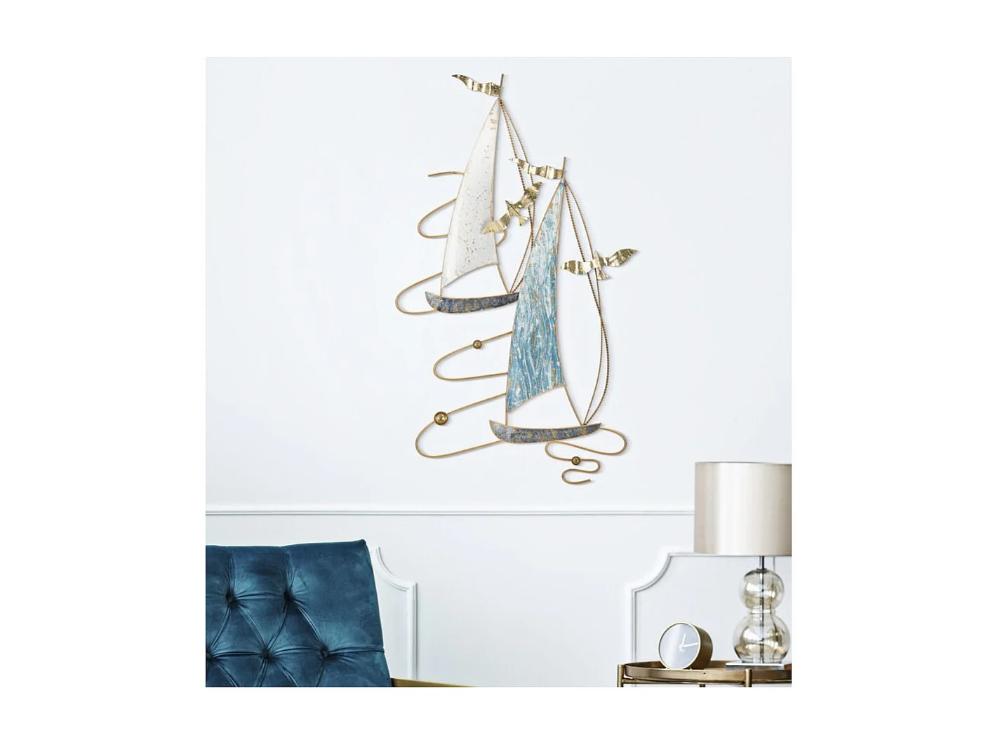 Décoration Murale en Métal "Vela Color" 87cm Multicolore