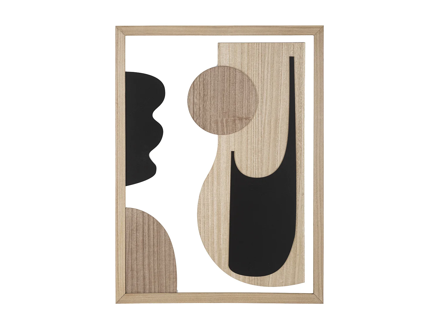 Décoration Murale Encadrée "Astrys" 80cm Naturel & Noir