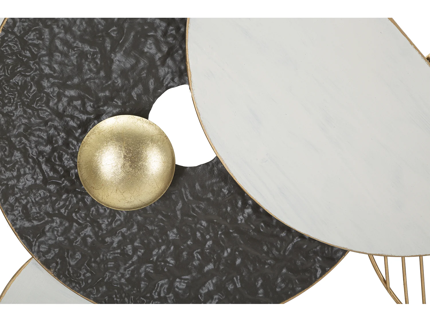 Pannello decorativo 3D astratto metallo multicolore cm 70,5X5,7X59,1