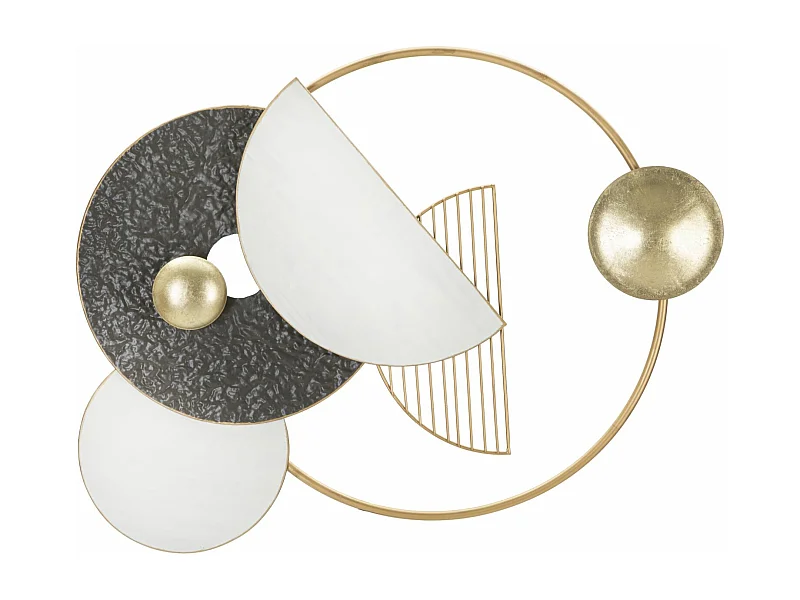 Pannello decorativo 3D astratto metallo multicolore cm 70,5X5,7X59,1