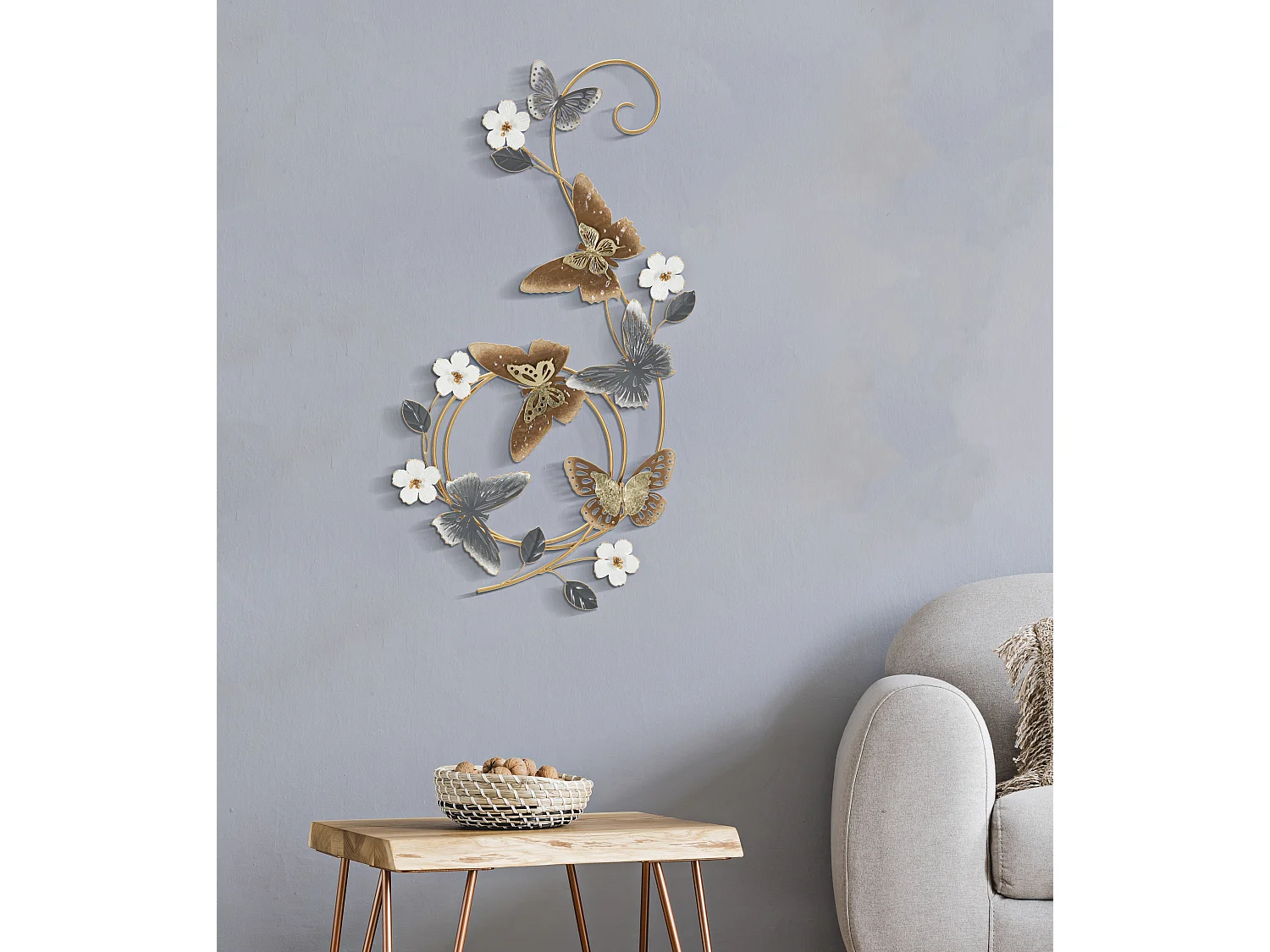 Décoration Murale en Métal "Delis" 87cm Multicolore