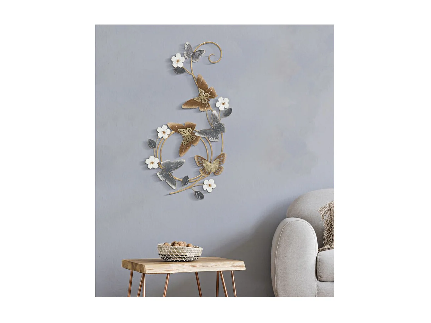 Décoration Murale en Métal "Delis" 87cm Multicolore