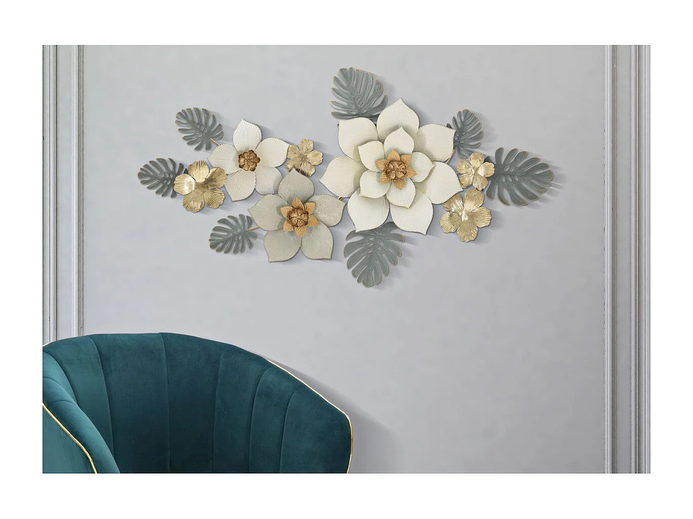 Décoration Murale en Métal "Moty" 134cm Multicolore