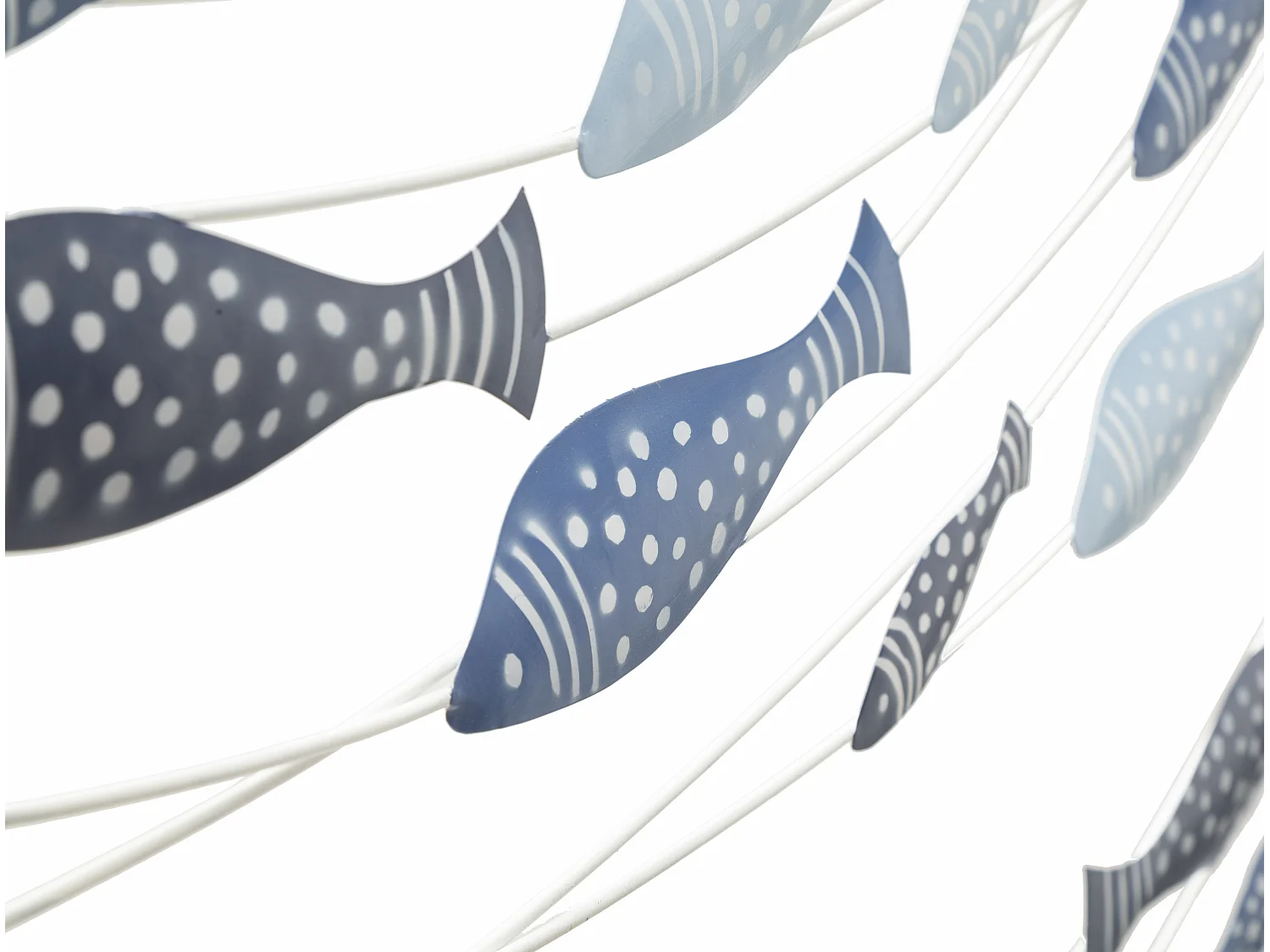 Décoration Murale Encadrée en Métal "Pesci" 96cm Multicolore