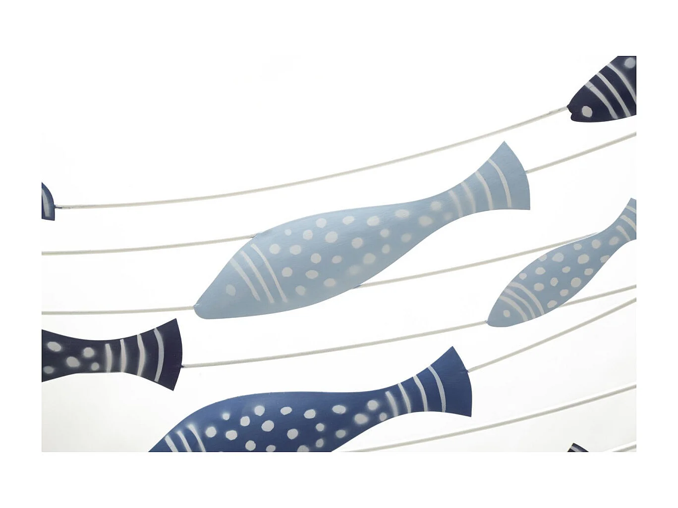 Décoration Murale Encadrée en Métal "Pesci" 96cm Multicolore