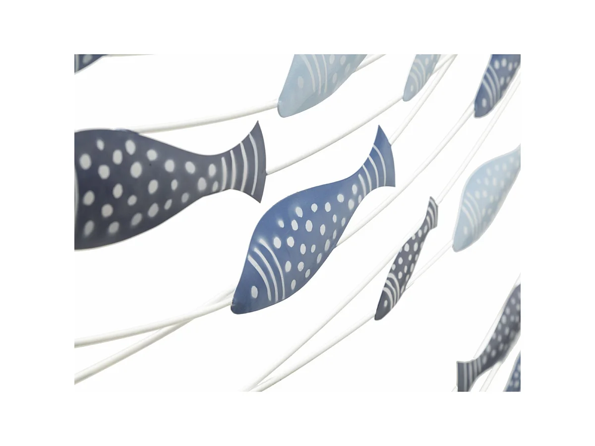 Décoration Murale Encadrée en Métal "Pesci" 96cm Multicolore
