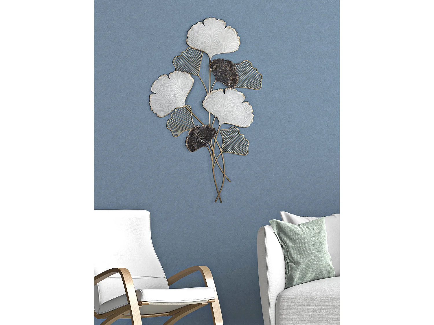 Pannello decorativo 3D in metallo multicolore cm 66x4x109