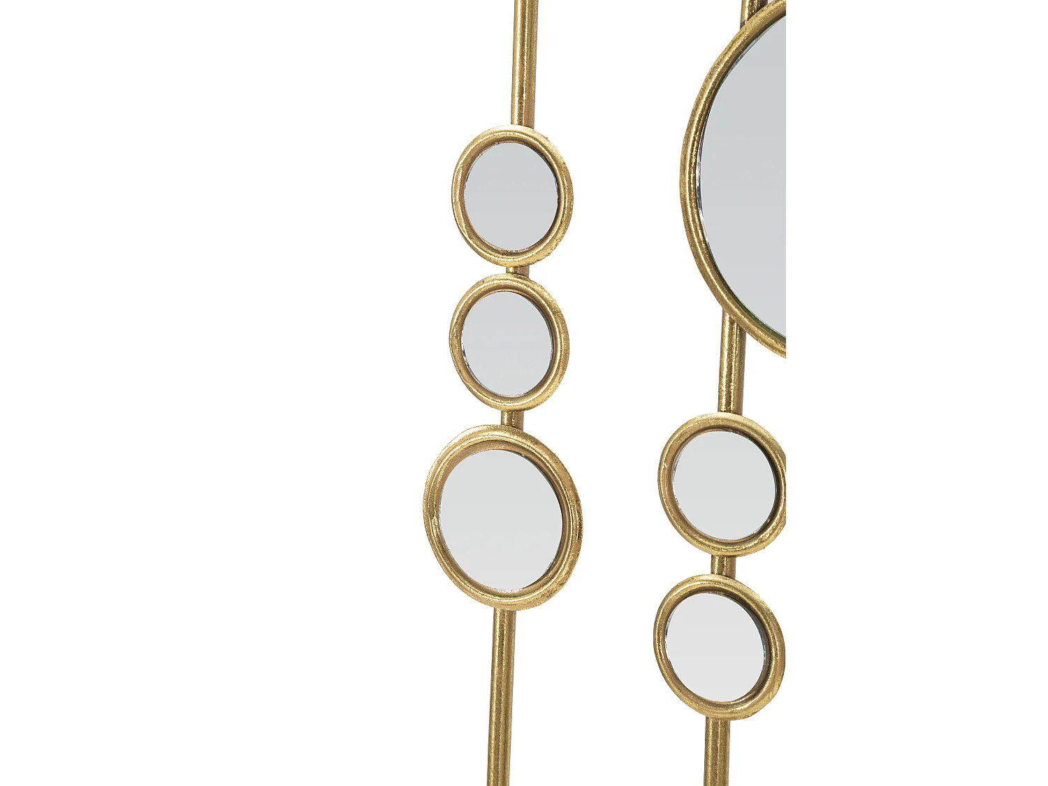 Décoration Murale en Métal "Mur de Miroirs" 90cm Or