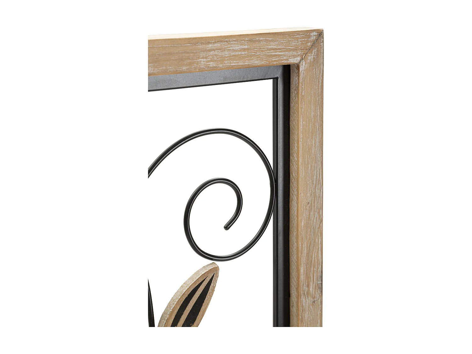 Pannello decorativo 3D in metallo nero con cornice cm 26x2,5x60