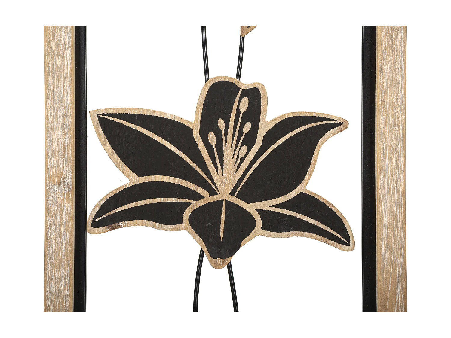 Décoration Murale Encadrée "Komans" 60cm Naturel & Noir