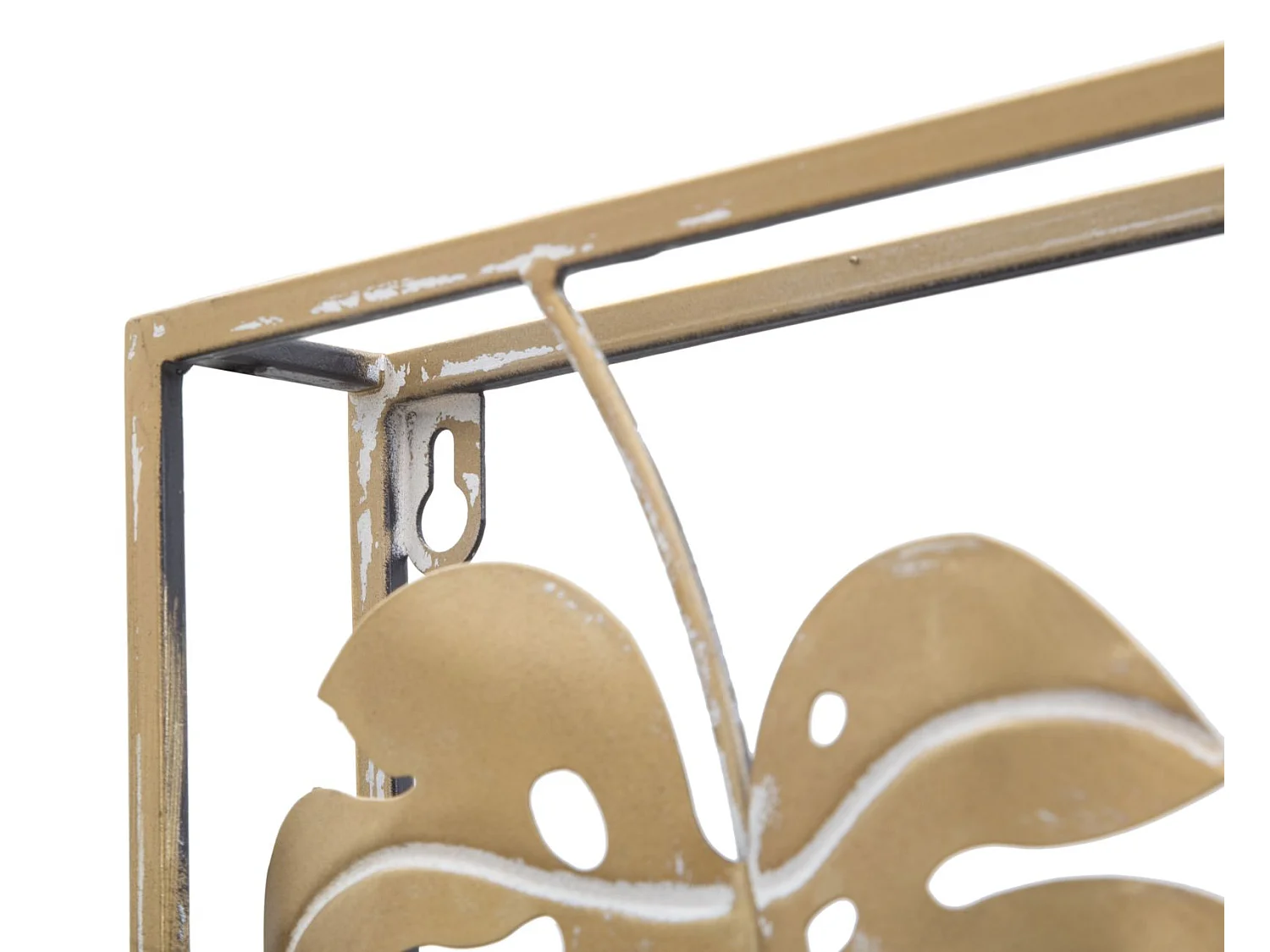 Décoration Murale Encadrée en Métal "Jungle" 80cm Or