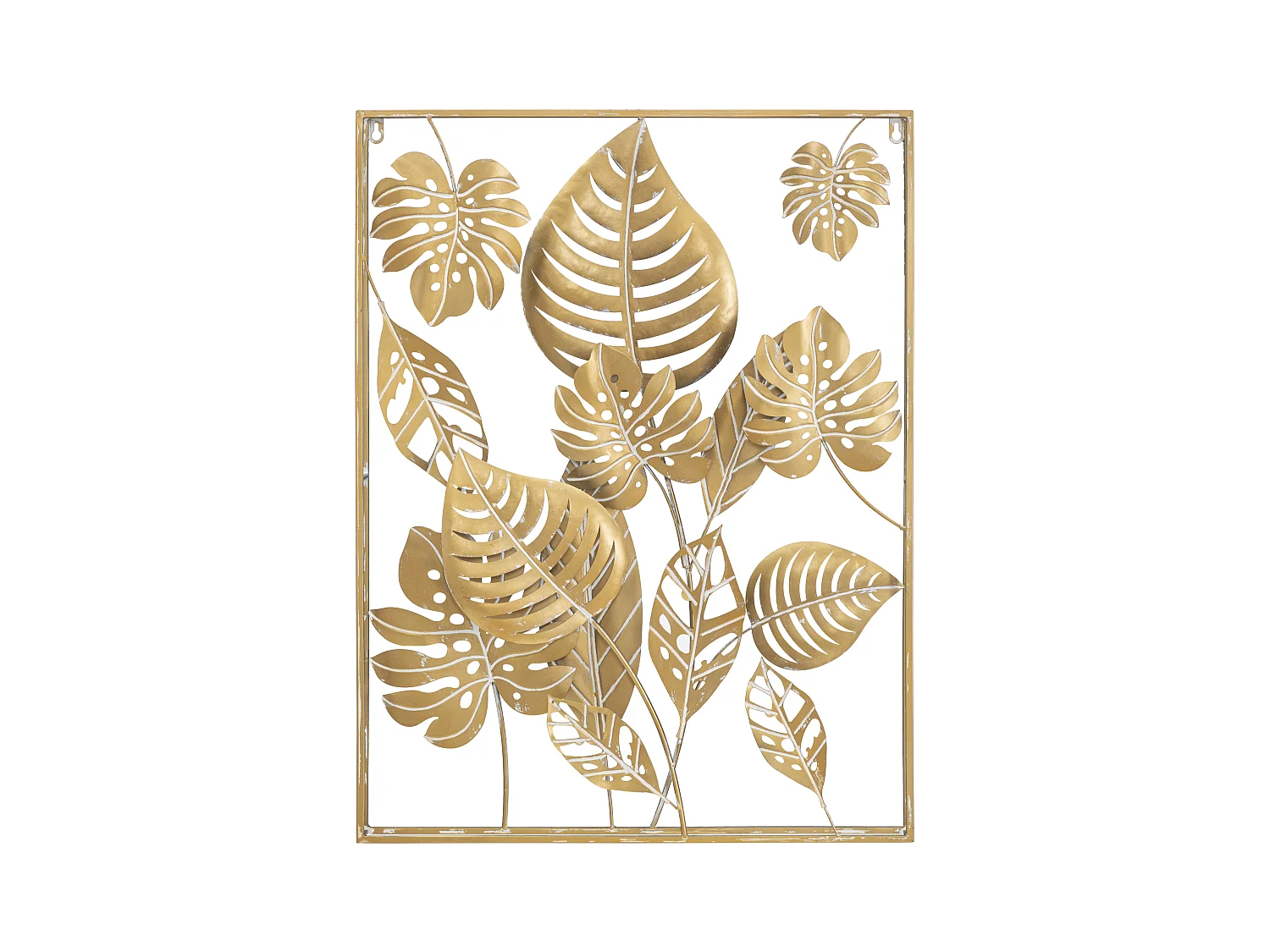 Pannello decorativo 3D in metallo dorato cm 60x80x6,5