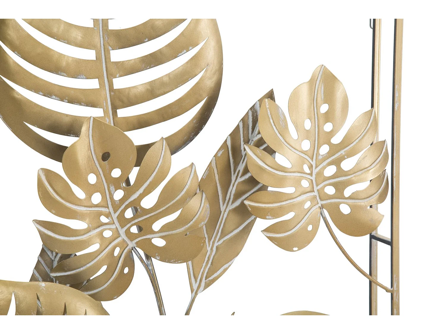 Décoration Murale Encadrée en Métal "Jungle" 80cm Or