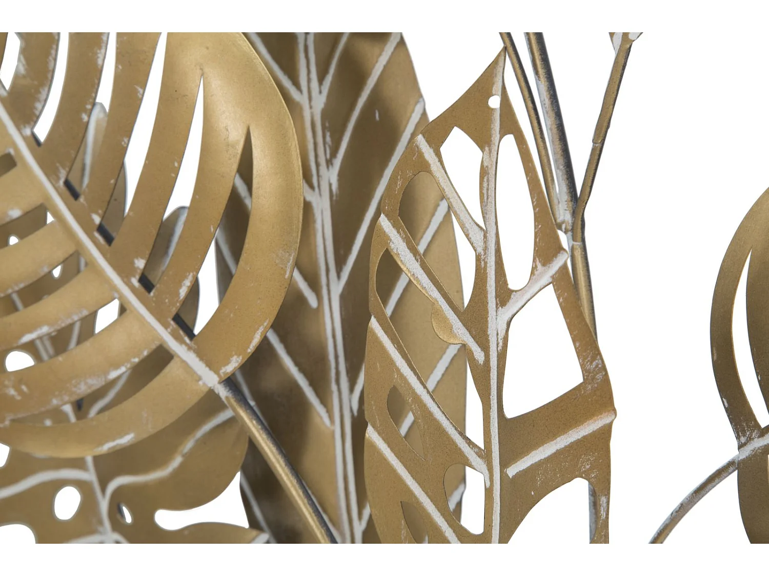 Décoration Murale Encadrée en Métal "Jungle" 80cm Or