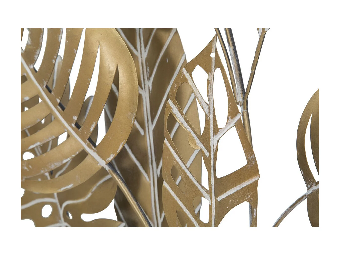 Décoration Murale Encadrée en Métal "Jungle" 80cm Or