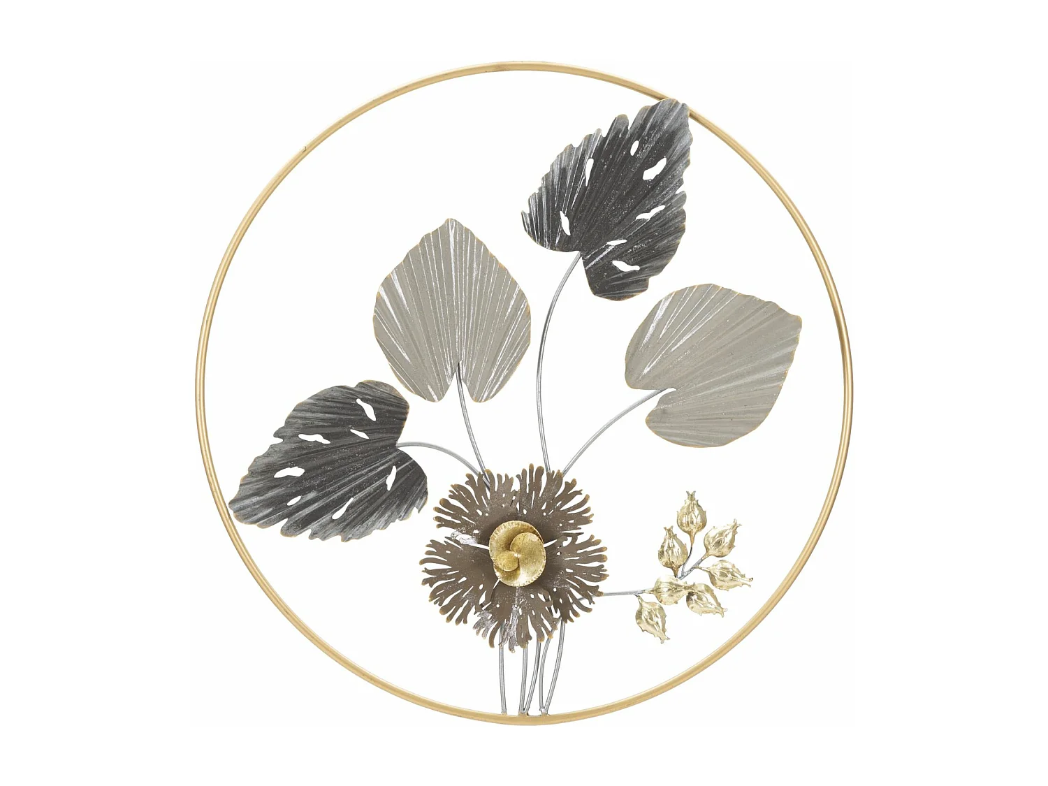 Décoration Murale Ronde en Métal "Rod" 65cm Multicolore