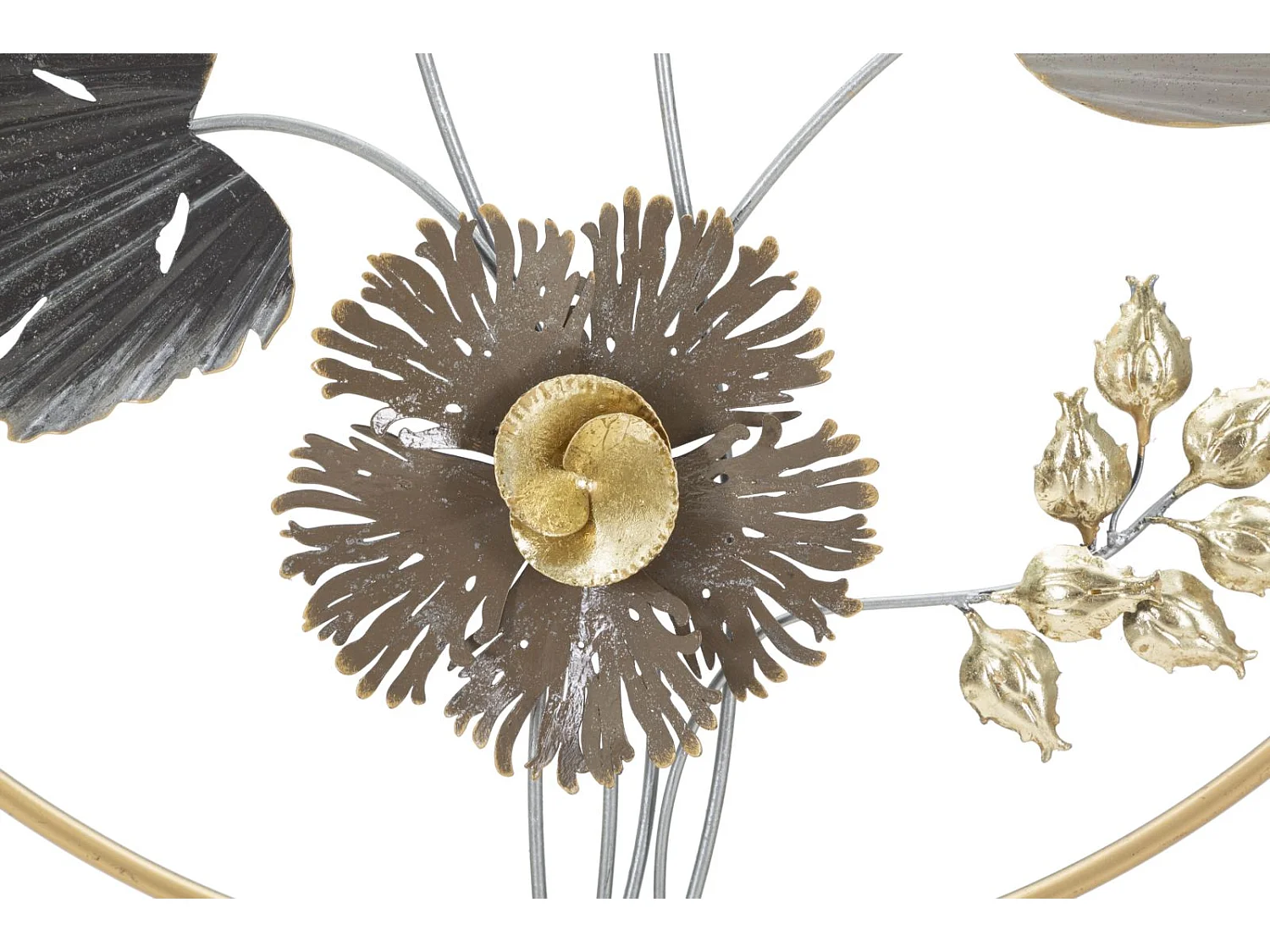 Décoration Murale Ronde en Métal "Rod" 65cm Multicolore