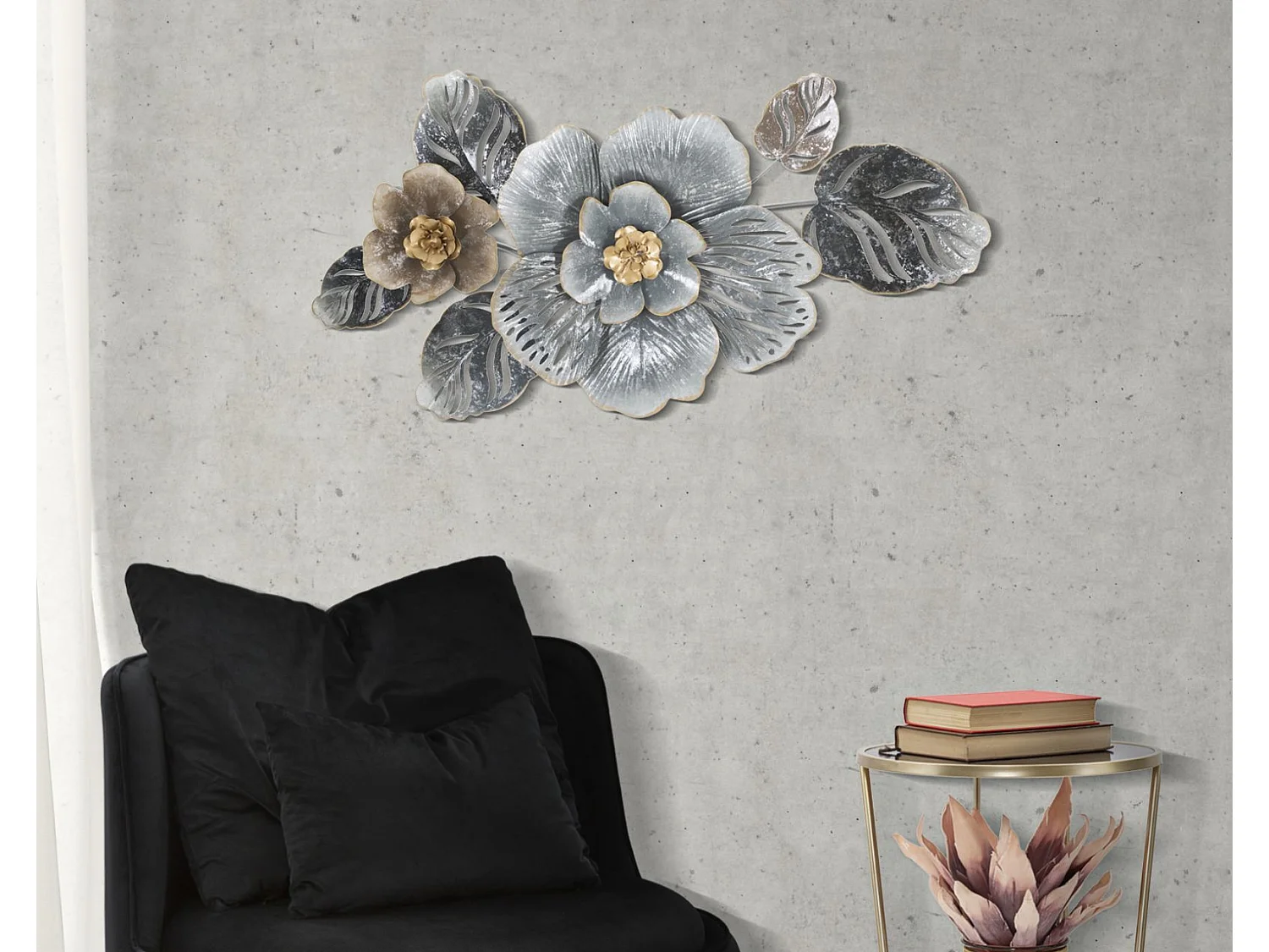 Décoration Murale en Métal "Greys" 84cm Multicolore