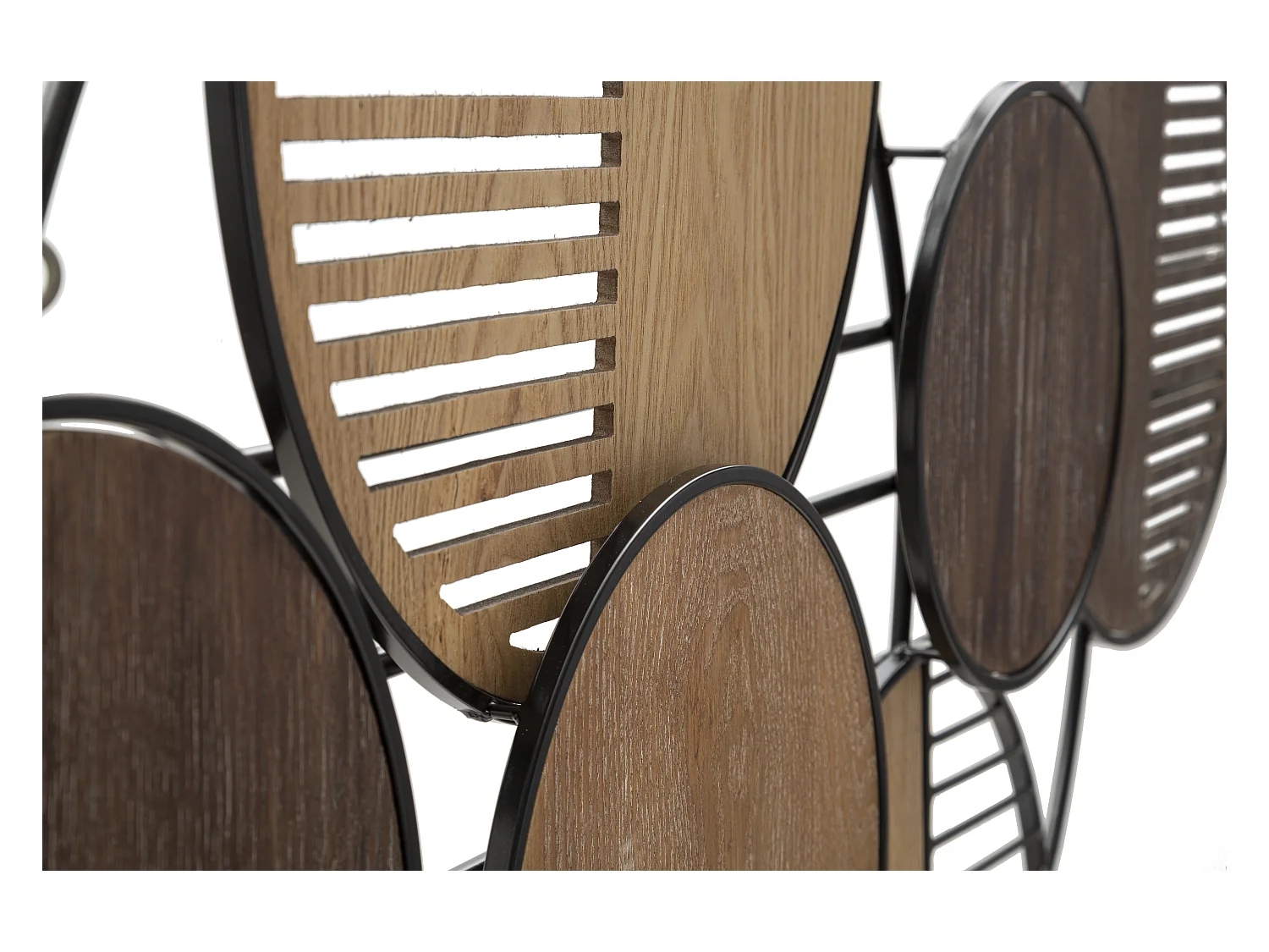 Décoration Murale en Métal "Woody" 134cm Marron & Noir