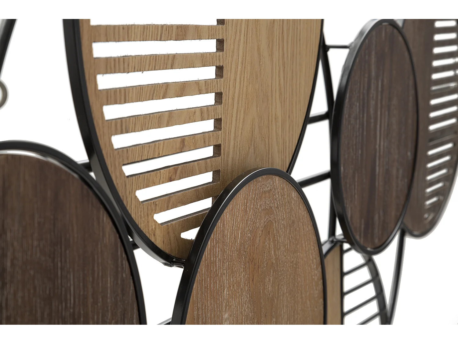 Décoration Murale en Métal "Woody" 134cm Marron & Noir