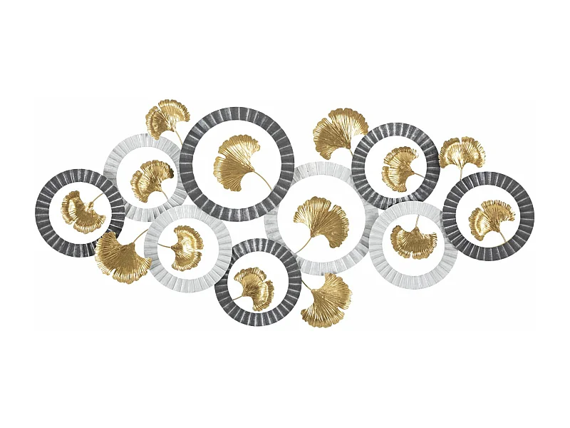 Pannello decorativo 3D in metallo multicolore cm 126x5x58