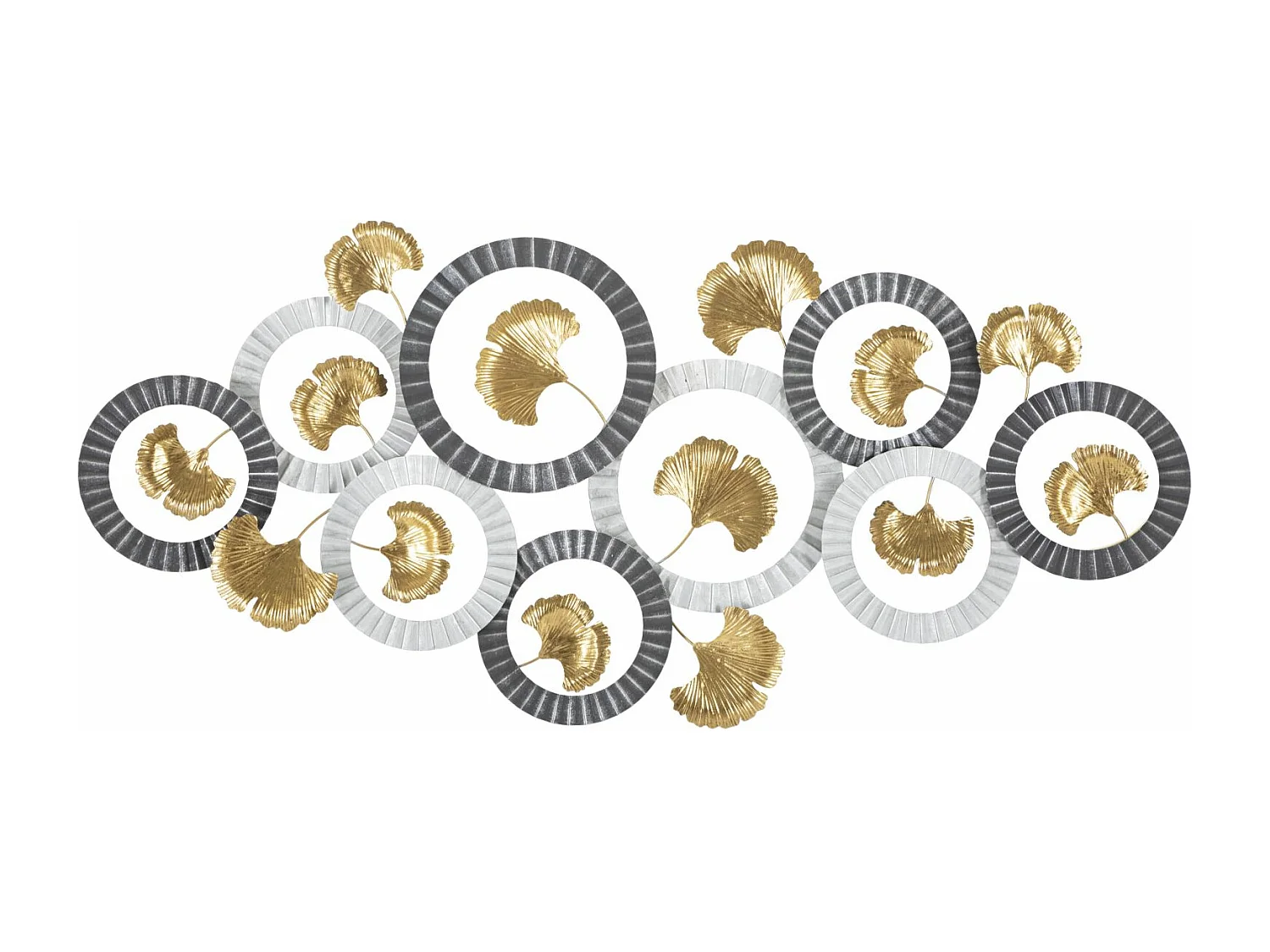 Pannello decorativo 3D in metallo multicolore cm 126x5x58