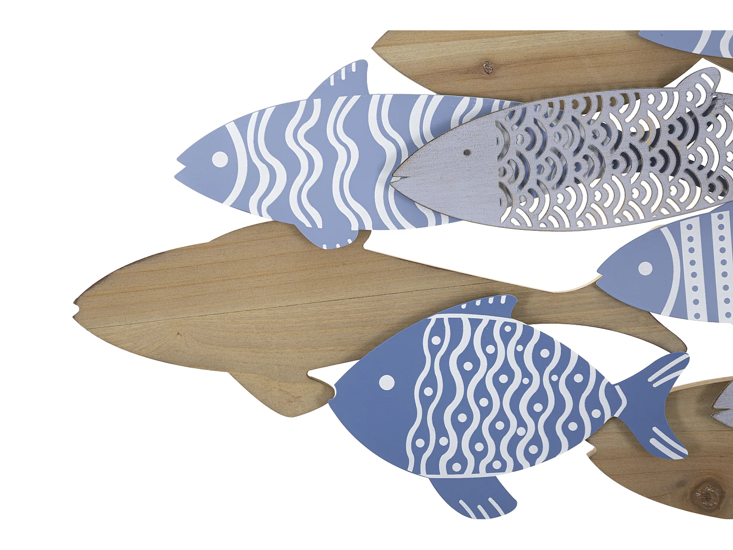 Décoration Murale en Métal "Fish Sea" 91cm Multicolore