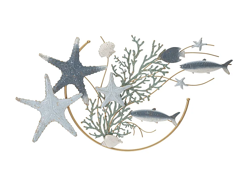 Décoration Murale en Métal "Sea Star" 95cm Multicolore