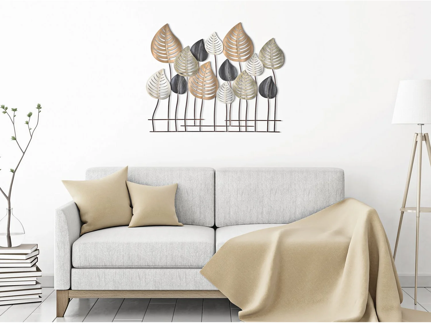 Décoration Murale en Métal "Otip" 103cm Multicolore