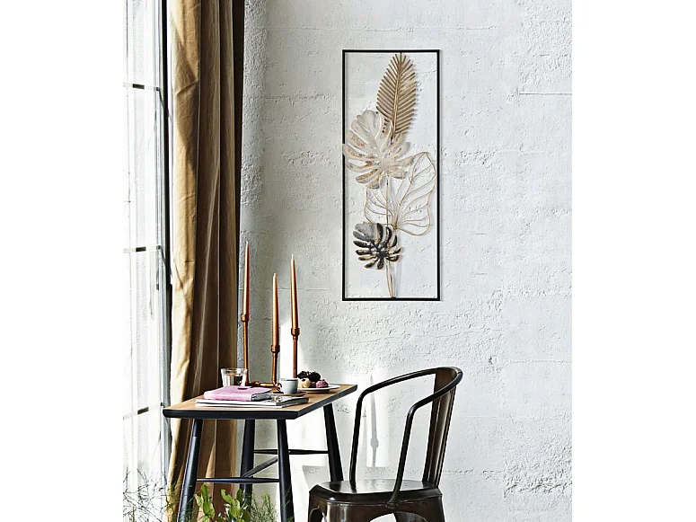 Décoration Murale Encadrée en Métal "Plamb" 74cm Multicolore