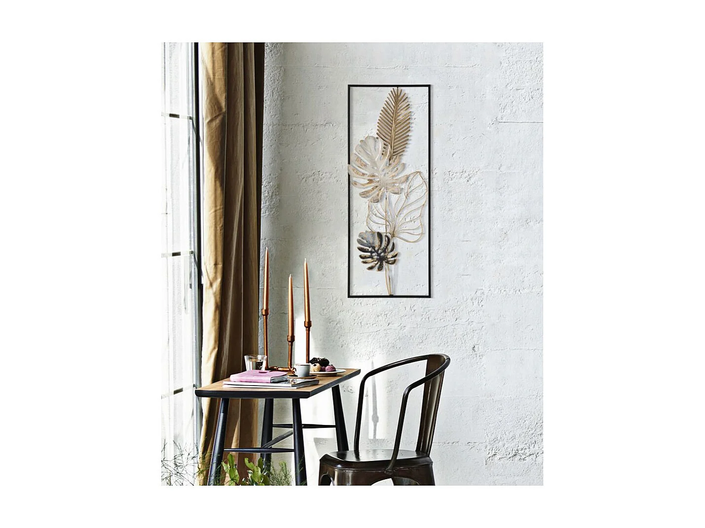 Décoration Murale Encadrée en Métal "Plamb" 74cm Multicolore