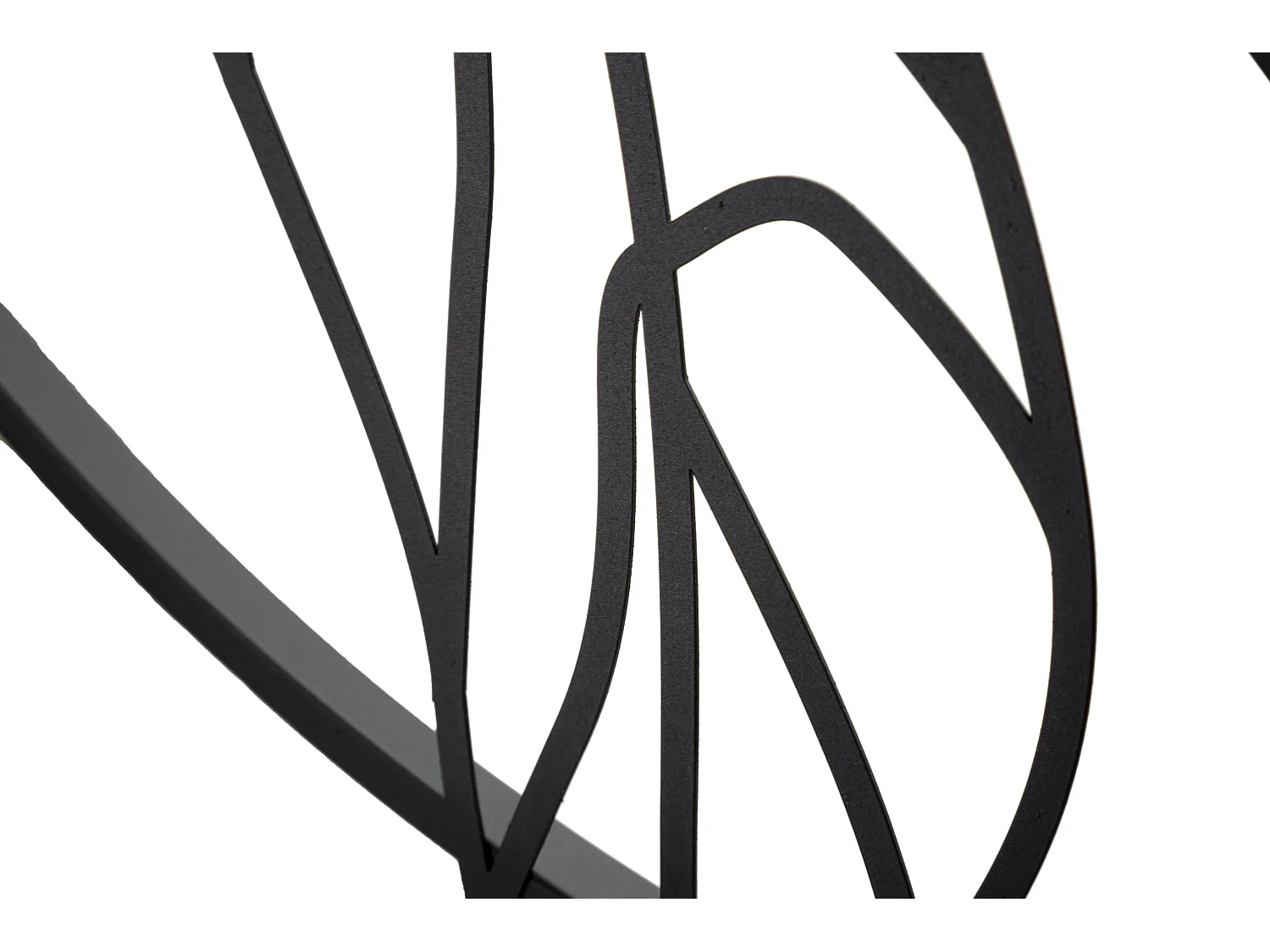 Pannello decorativo 3D fiori in metallo nero cm 63x2x69