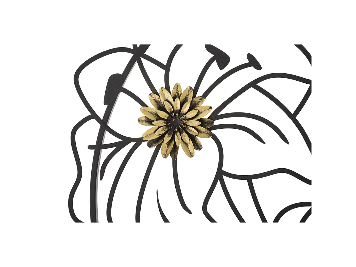 Décoration Murale Encadrée en Métal "Simply Flotis" 69cm Noir