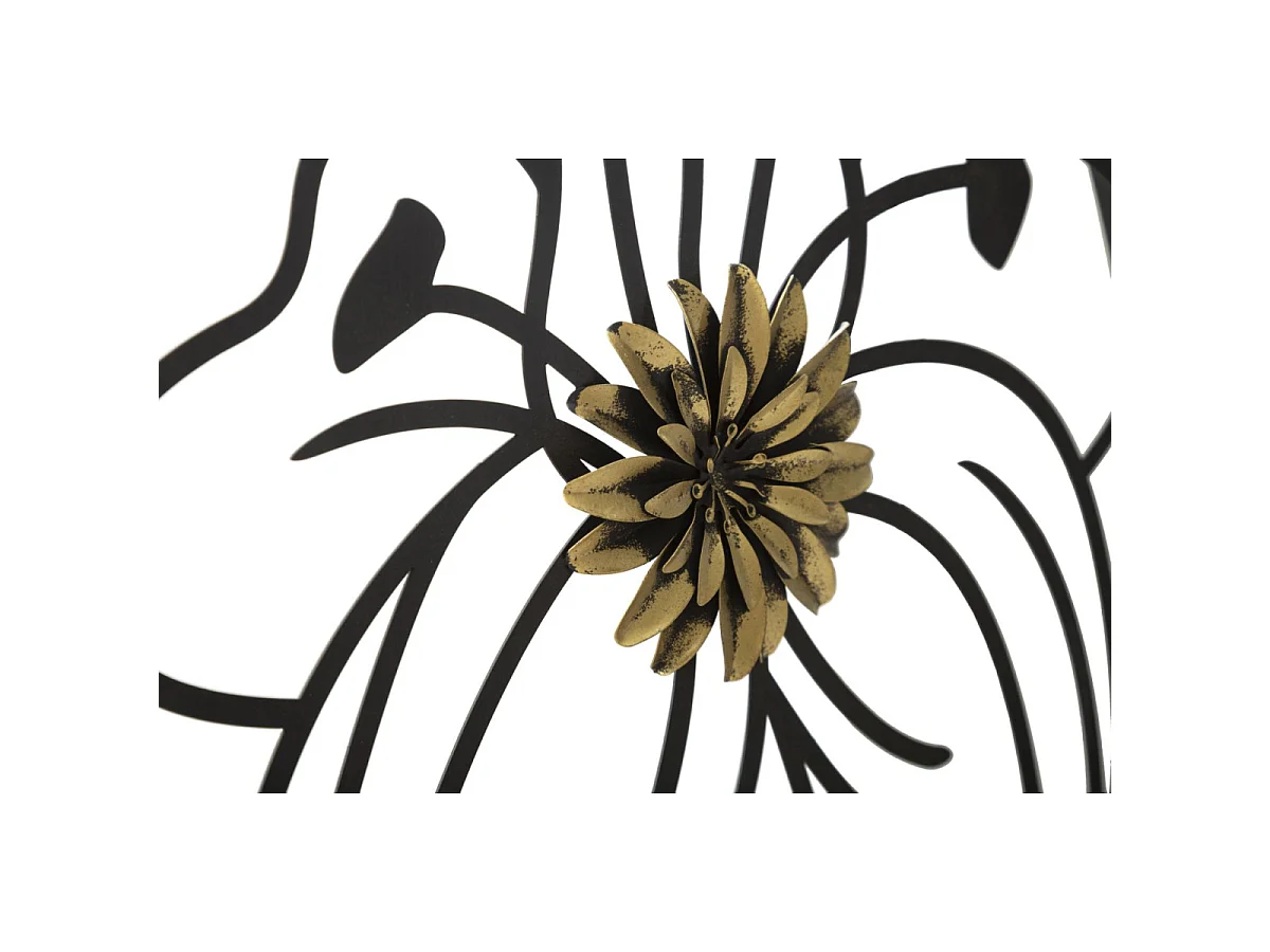 Décoration Murale Encadrée en Métal "Simply Flotis" 69cm Noir