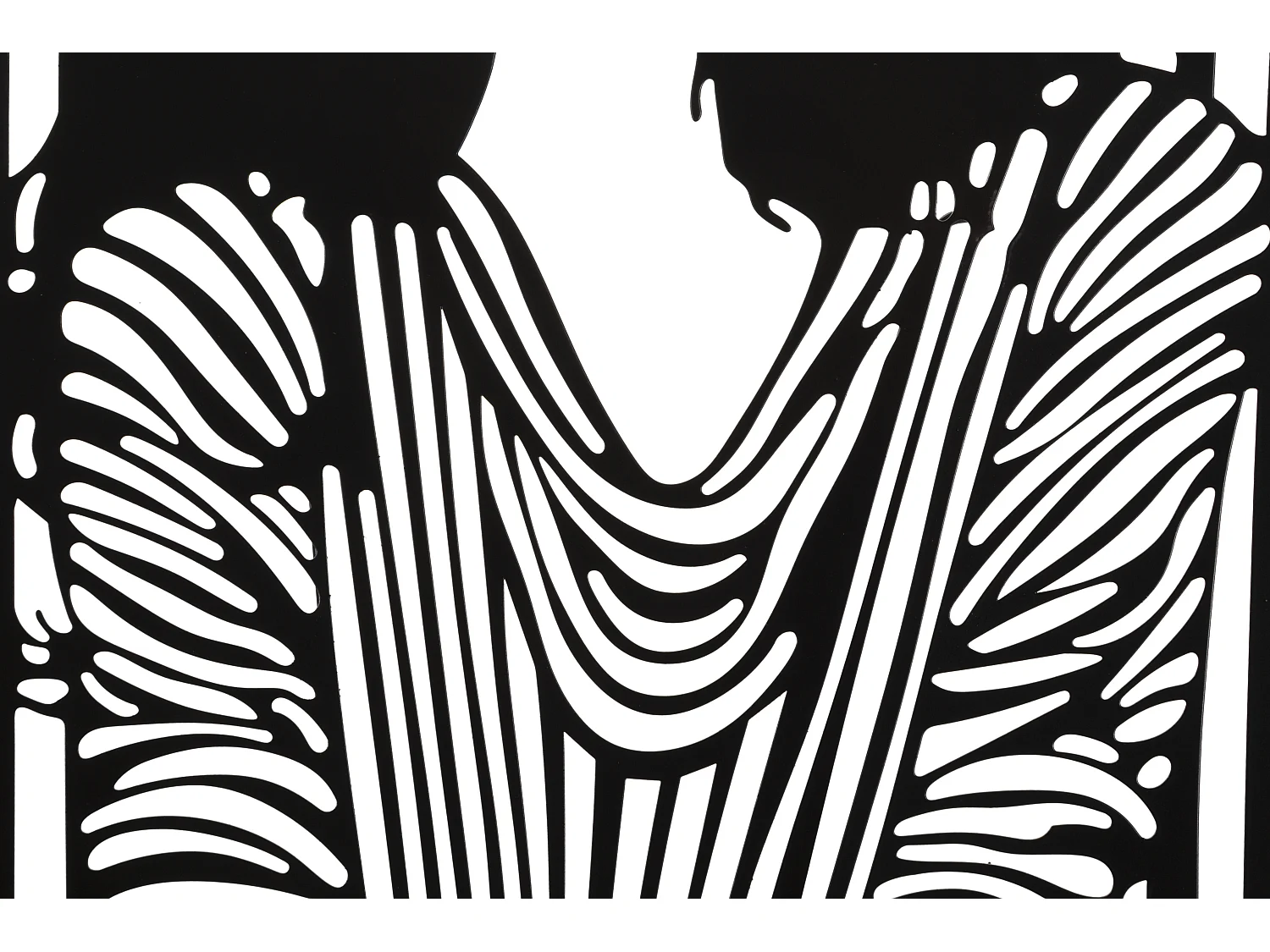 Pannello decorativo 3D in metallo nero ragazza cm 40x1,3x60