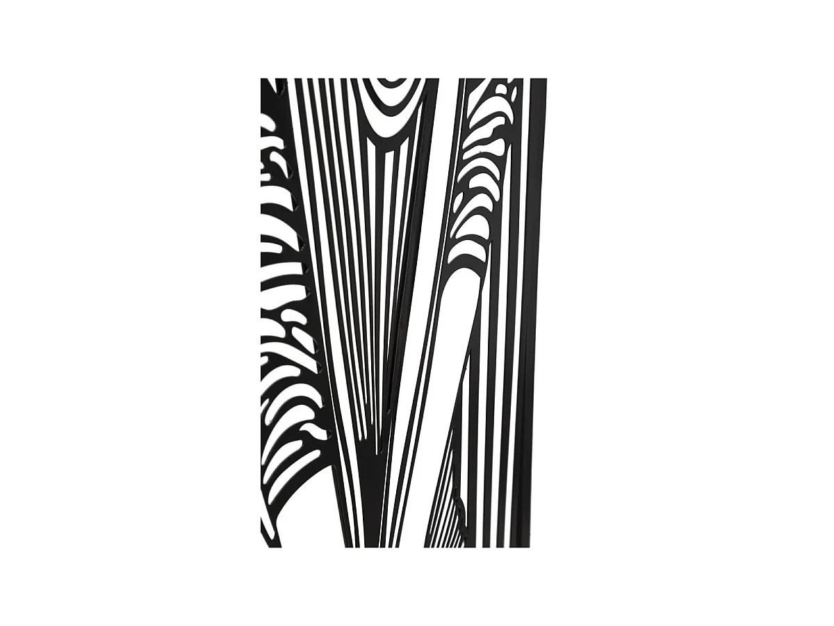 Décoration Murale Encadrée en Métal "Fashion" 60cm Noir