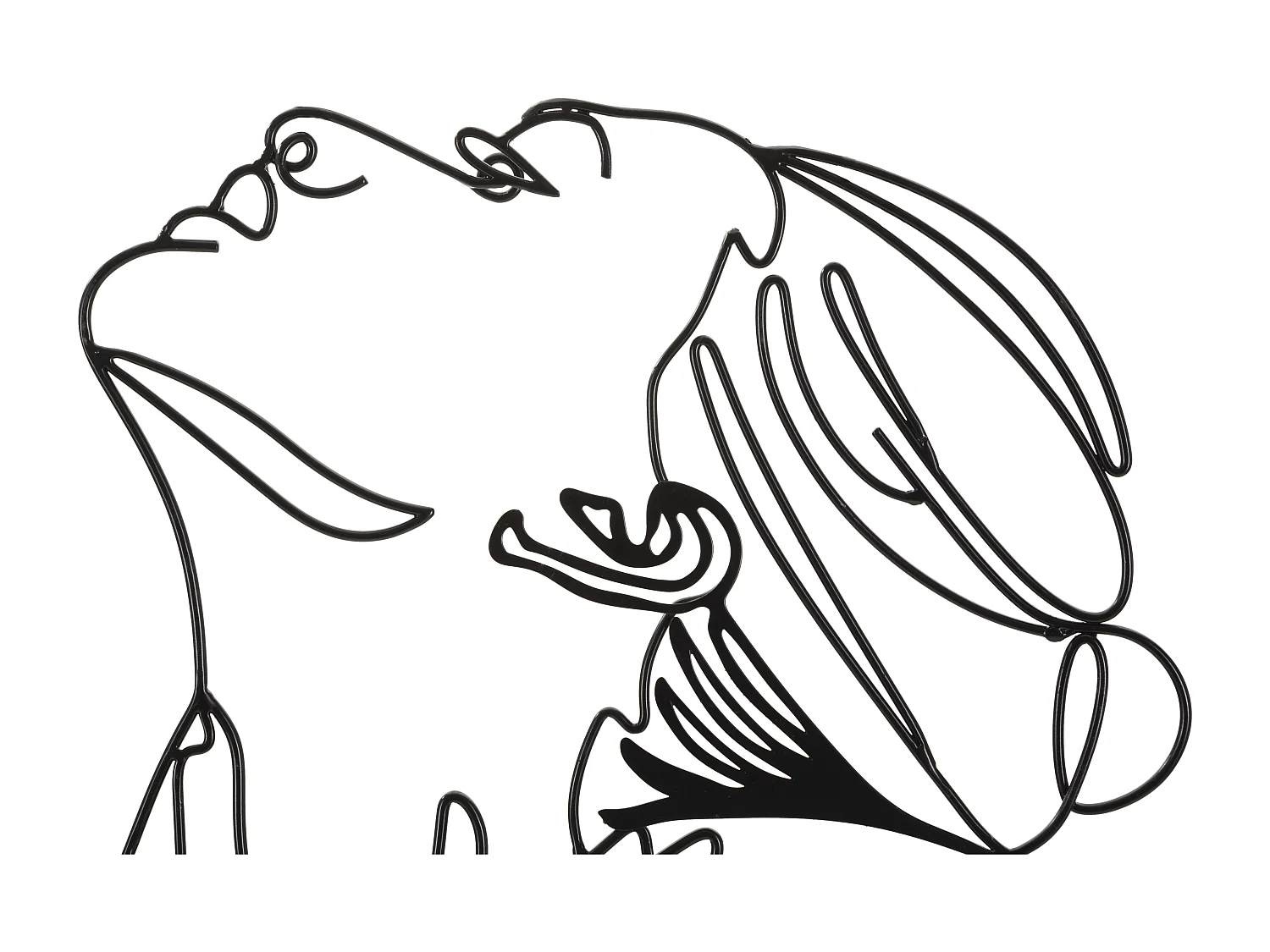 Pannello decorativo 3D in metallo nero ragazza cm 39x1,3x72