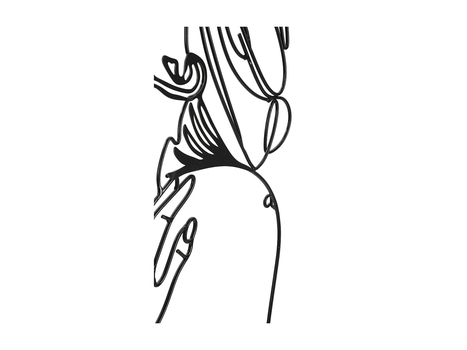 Pannello decorativo 3D in metallo nero ragazza cm 39x1,3x72