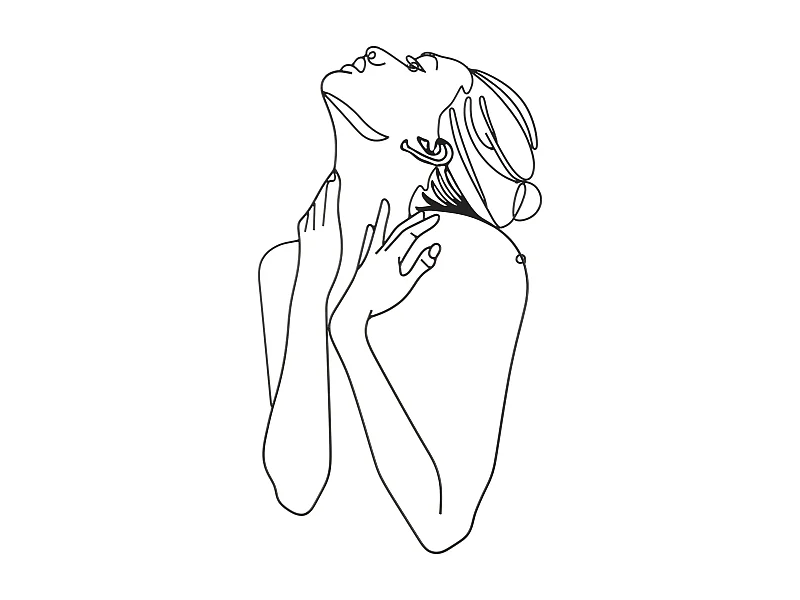 Pannello decorativo 3D in metallo nero ragazza cm 39x1,3x72