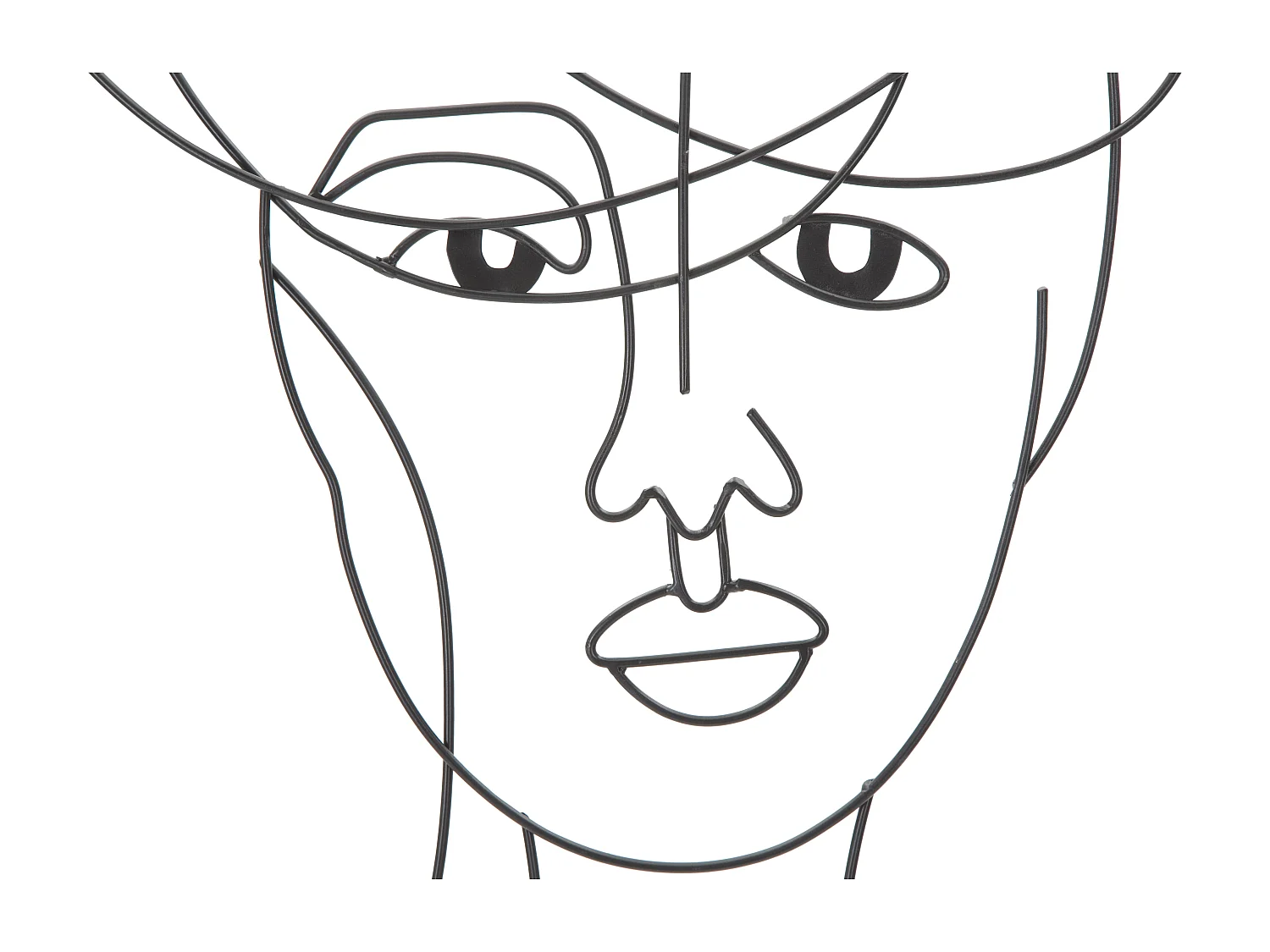 Lot de 2 panneaux décoratifs 3D femmes en métal noir 60x1x80 cm