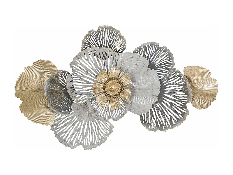 Pannello decorativo 3D in metallo multicolore cm 97,8x7x59